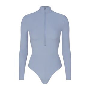 SKIMS | Fits Everybody Long Sleeve Zipper Bodysuit Slate SZ XL